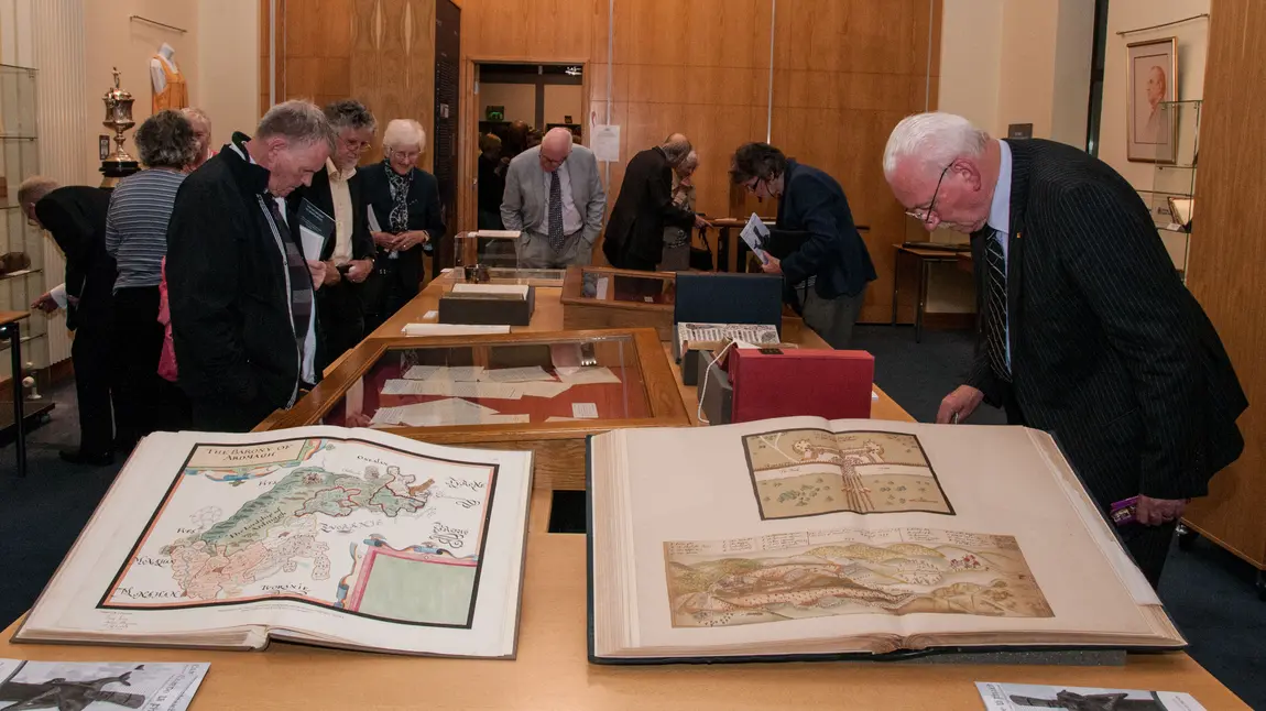 Visitors view collections at Cardinal O'Fiaich Library and Archive
