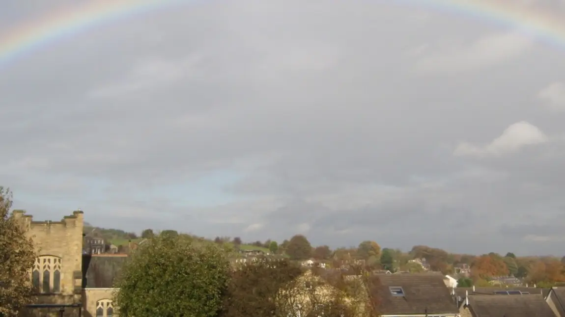 Rainbow over Churchfield, Denby Dale