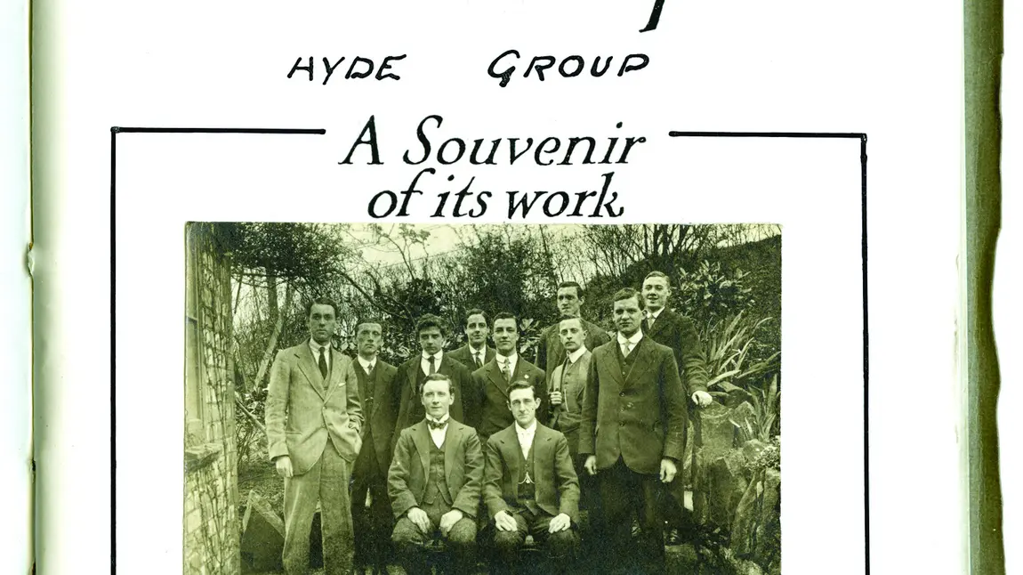 Souvenir booklet about the work of the Hyde Group of the No-Conscription Fellowship, c.1919. 
