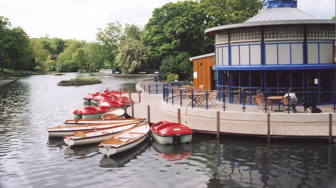 Boats on the lake at Lister Park