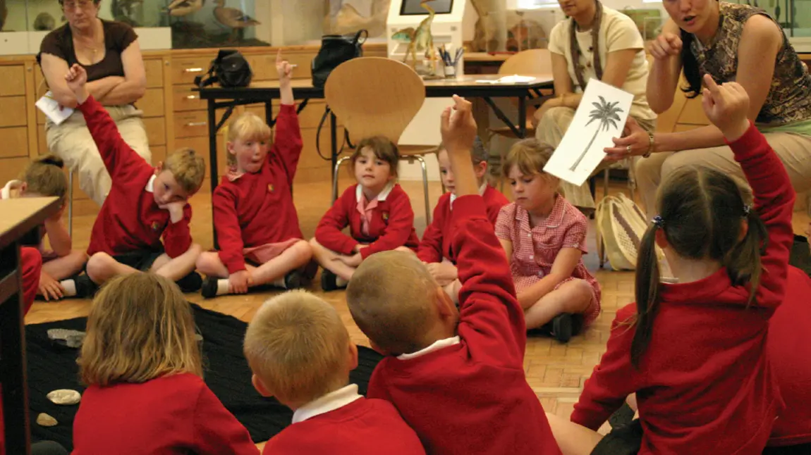 Children in a Manchester Museum classroom