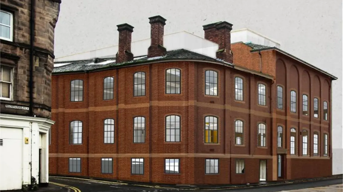 Artist's impression of restored rubber factory operating as Edinburgh Printmakers