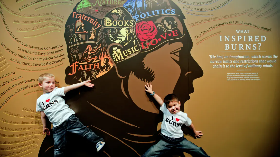 Young people visiting the Burns Birthplace Museum