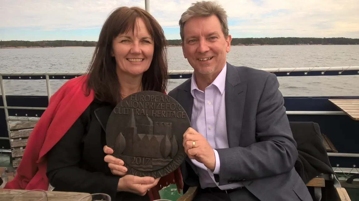 Members of the Arkwright Society with the Europa Nostra award
