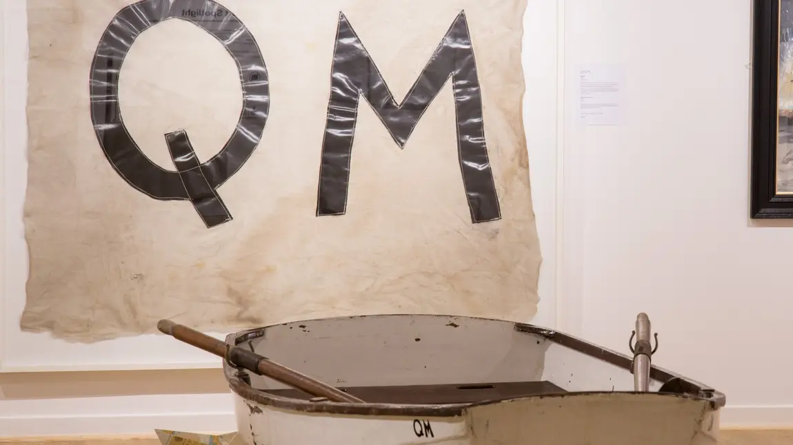 Remarkable new national art collection captures life along Scotland’s coastline Wooden boat and flag