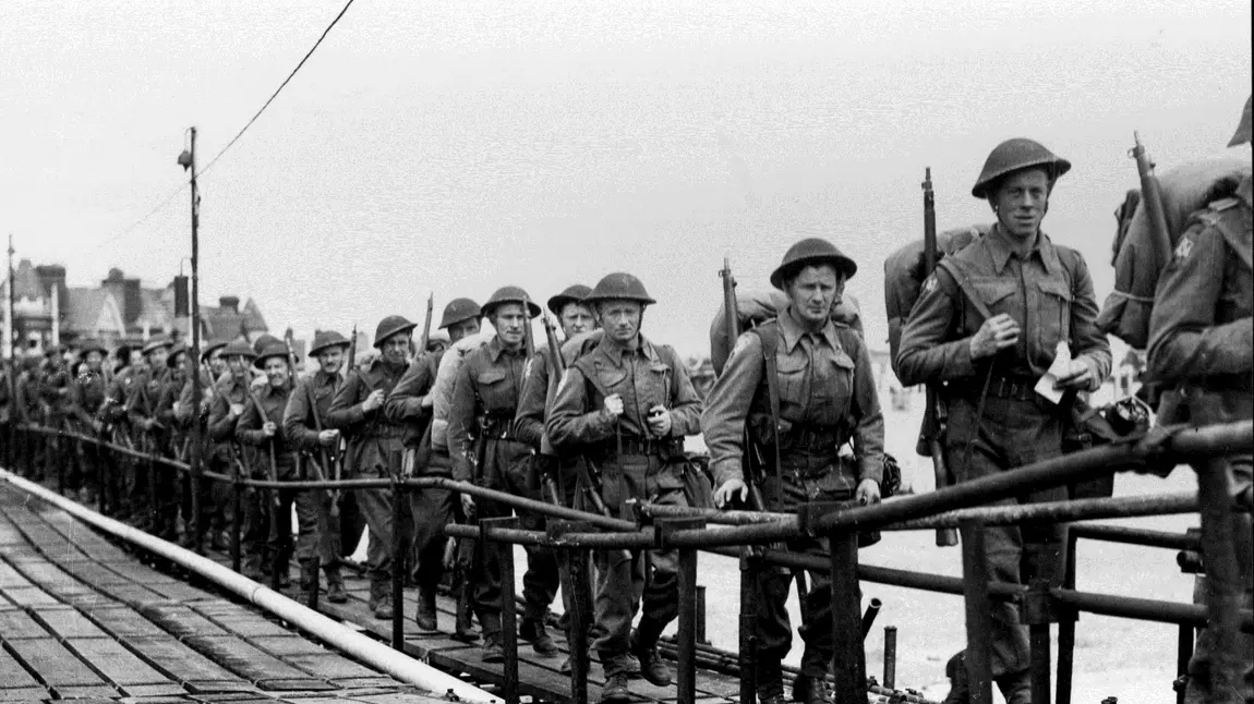 Troops boarding ships ahead of the D-Day landings in 1944