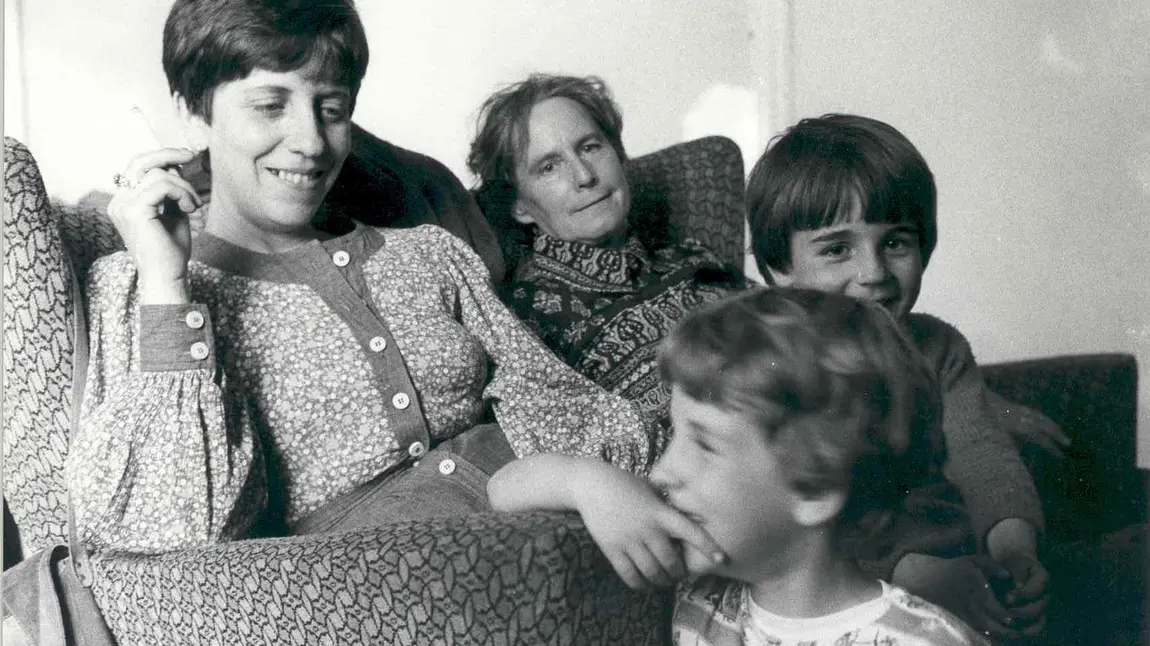 Women and children in a refuge in the 1970s