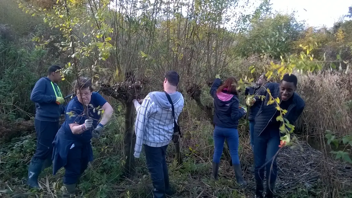 Young people exploring nature