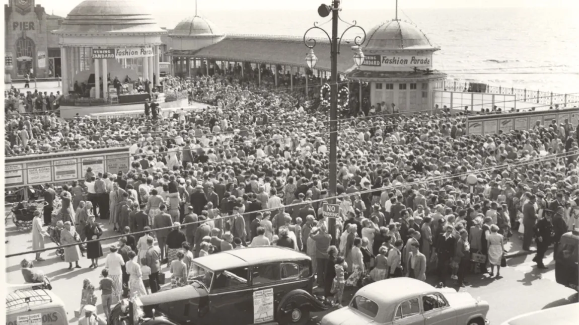 1960s fashion parade on Hastings Pier