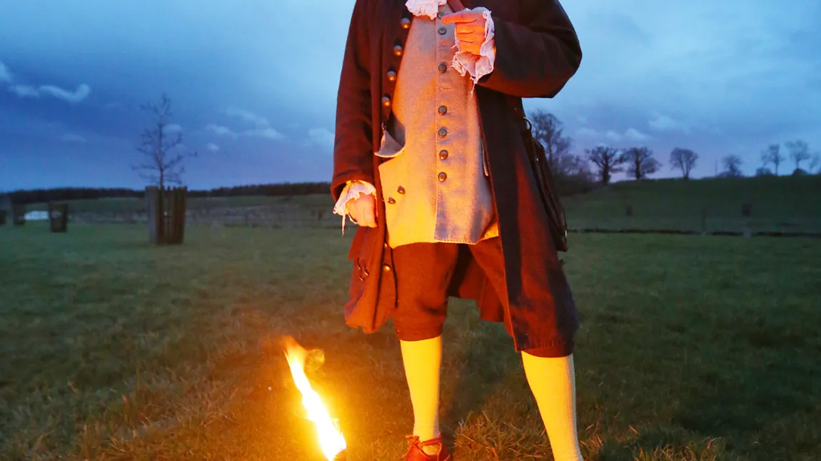 An actor brings Capability Brown to life in Kirkharle