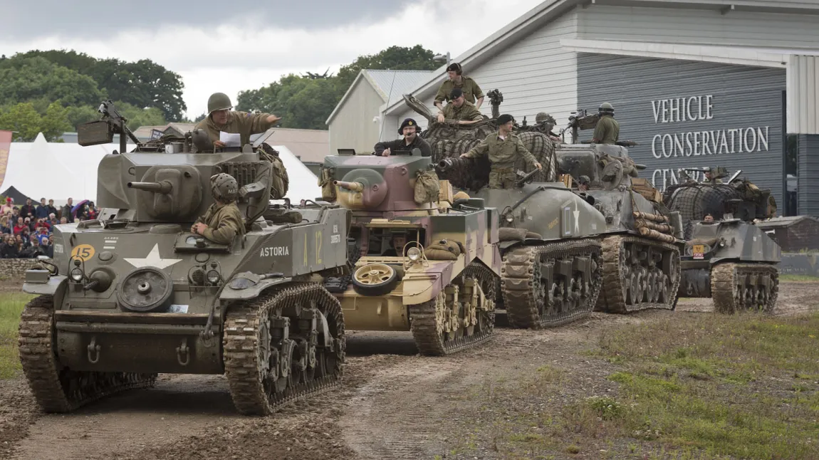Historic tanks at The Tank Museum