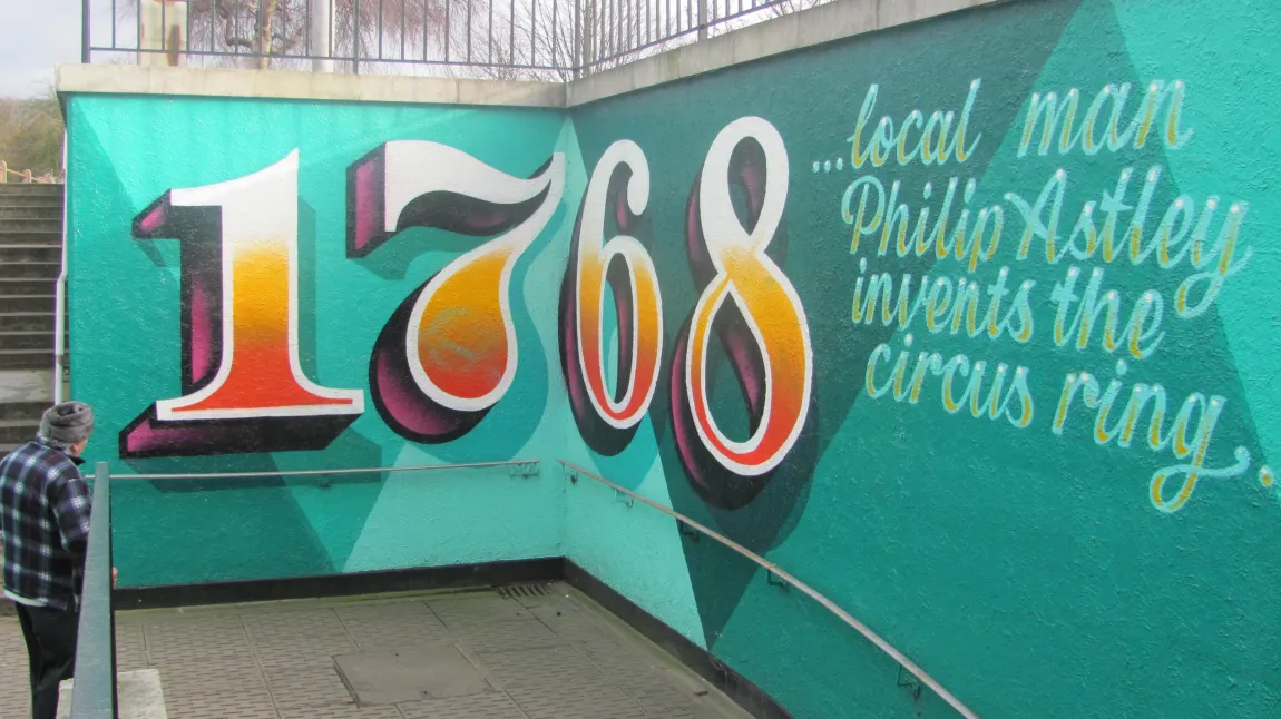Philip Astley subway art