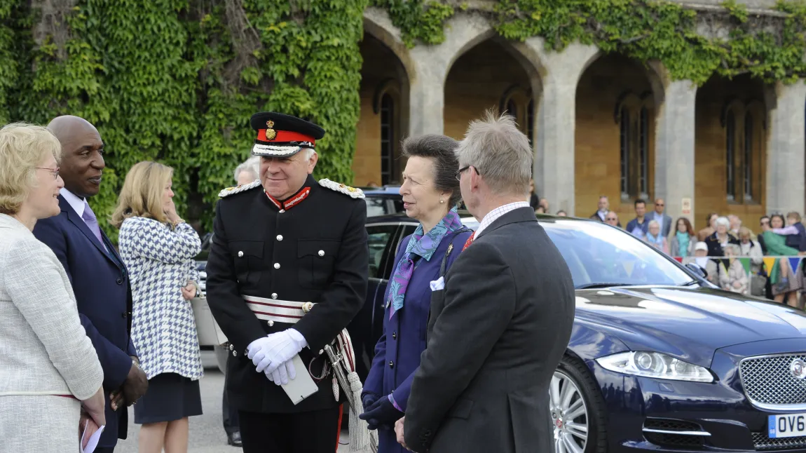 The Princess Royal with Carole Souter and Toby Dennis - Lord Lieutenant of Lincolnshire