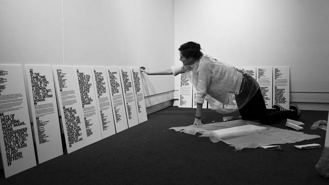 Installing the Twilight People exhibition