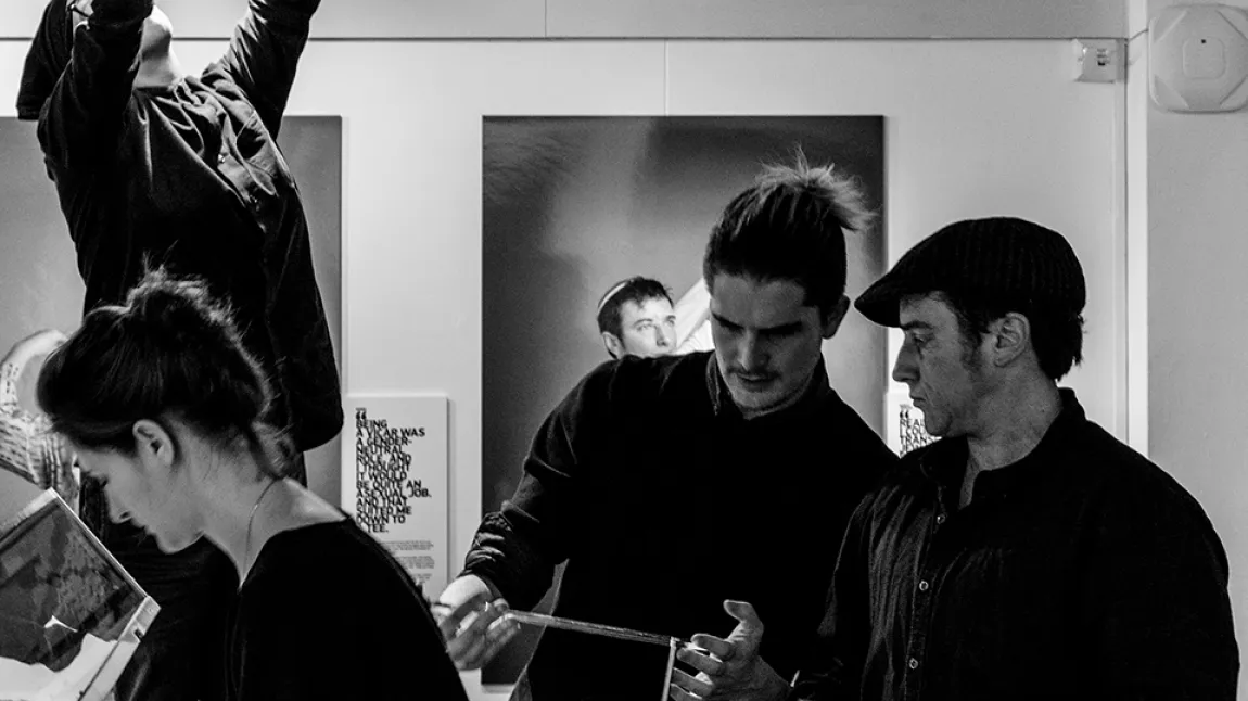 Installing the Twilight People exhibition