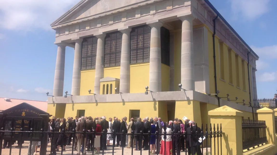 Front facade of the Portico Arts and Cultural building