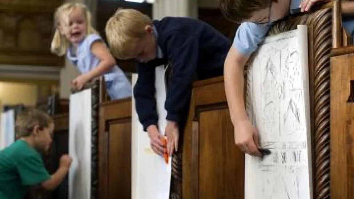 Brass rubbings Sandford church
