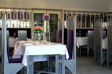 Mackintosh at the Willow inside National Lottery Awards.jpg Inside a tea room with table set