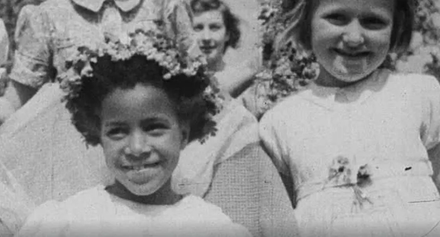 Springtime in an English Village 1944, Crown copyright Ministry of Information, BFI National Archive.PNG Two girls